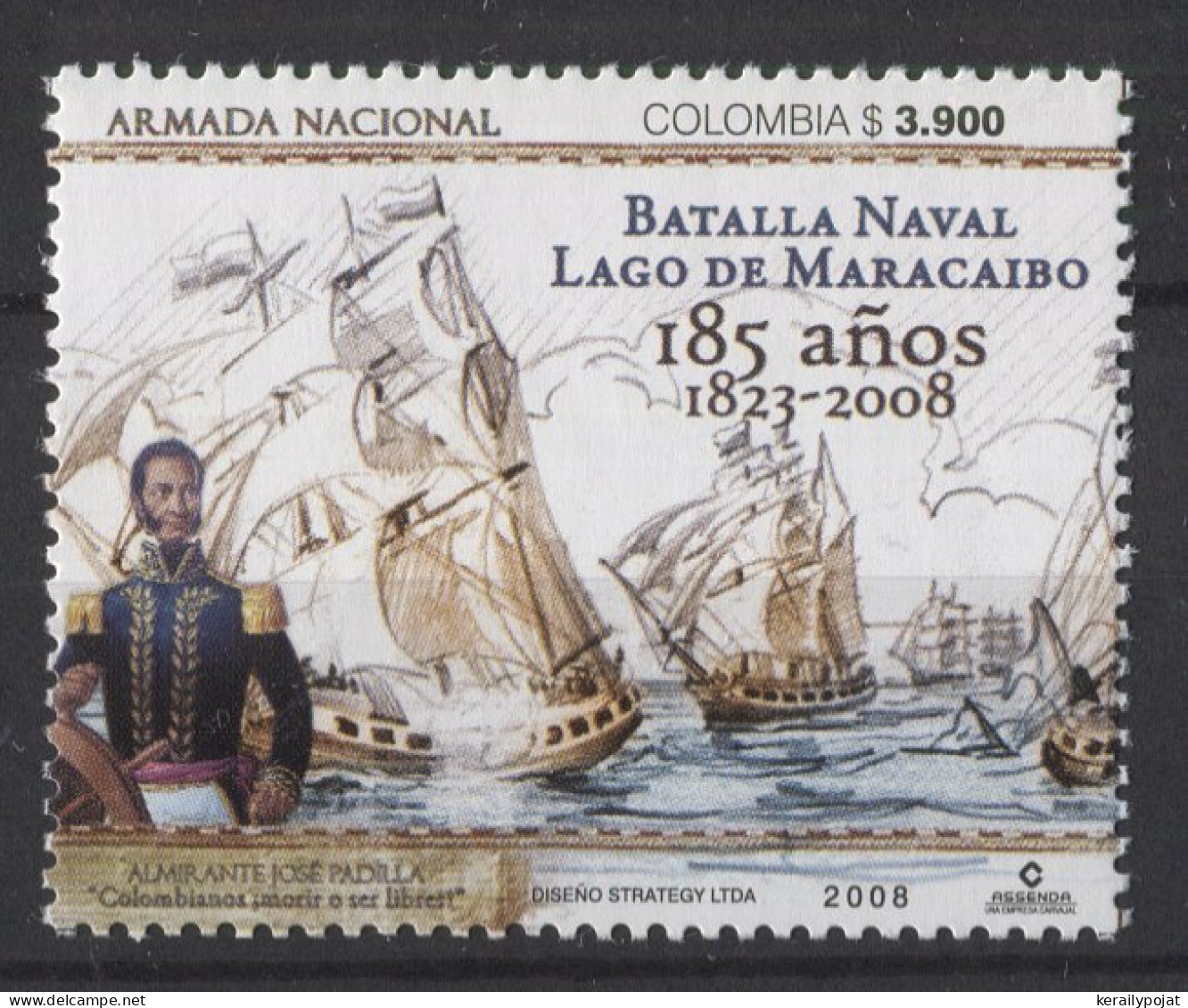 Colombia - 2008 Battle Of Lake Maracaibo MNH__(TH-26454) - Colombia