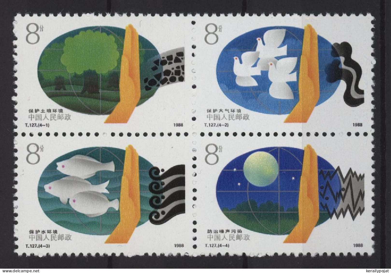 China - 1988 Environmental Protection Block Of Four MNH__(TH-26653) - Blocks & Sheetlets