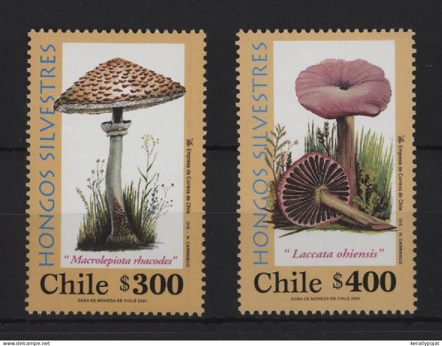 Chile - 2001 Mushrooms MNH__(TH-24410) - Chili