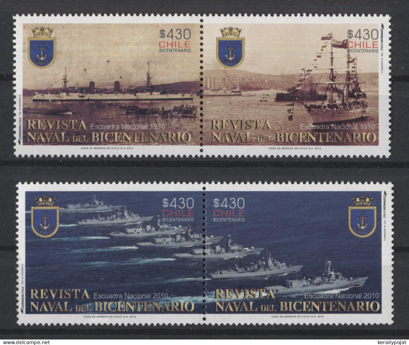Chile - 2010 Naval Parade Pairs MNH__(TH-26455) - Chile