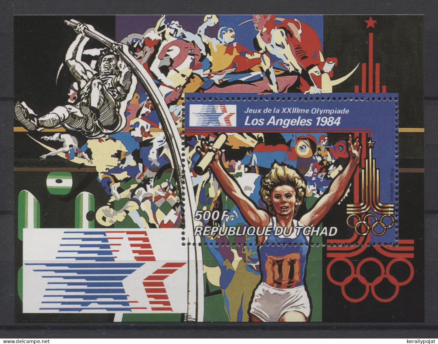 Chad - 1982 Summer Olympics Los Angeles Block MNH__(TH-24977) - Ciad (1960-...)