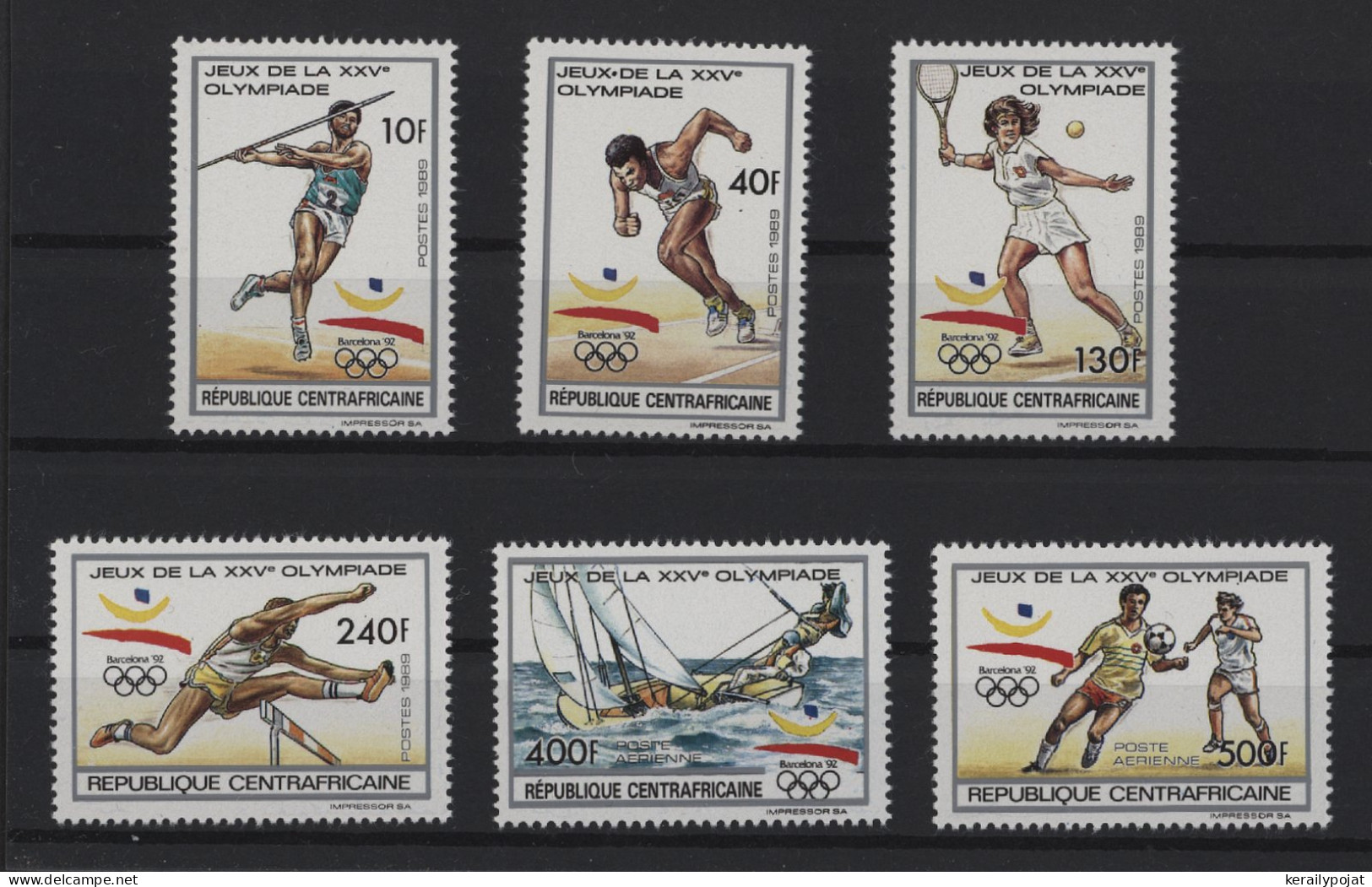 Central African Republic - 1990 Summer Olympics Barcelona MNH__(TH-24582) - Zentralafrik. Republik