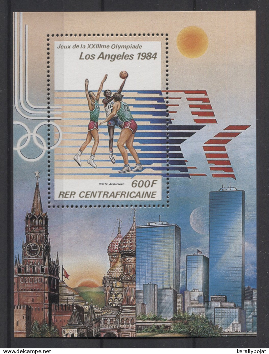 Central African Republic - 1982 Los Angeles (l) Block MNH__(TH-24975) - Zentralafrik. Republik