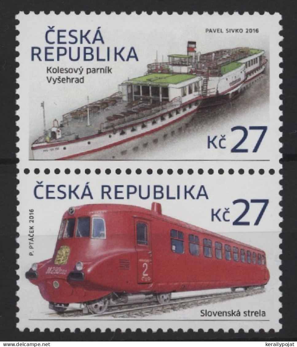 Czech Republic - 2016 Historical Means Of Transport Pair MNH__(TH-26030) - Nuevos