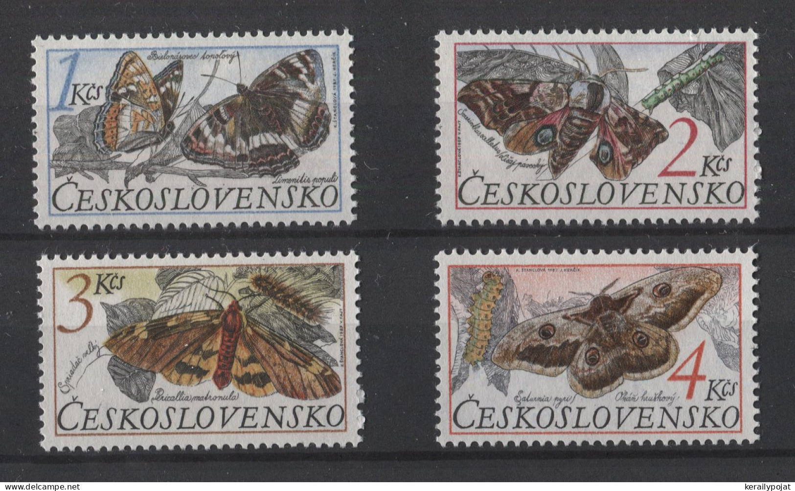 Czechoslovakia - 1987 Butterflies MNH__(TH-24939) - Unused Stamps