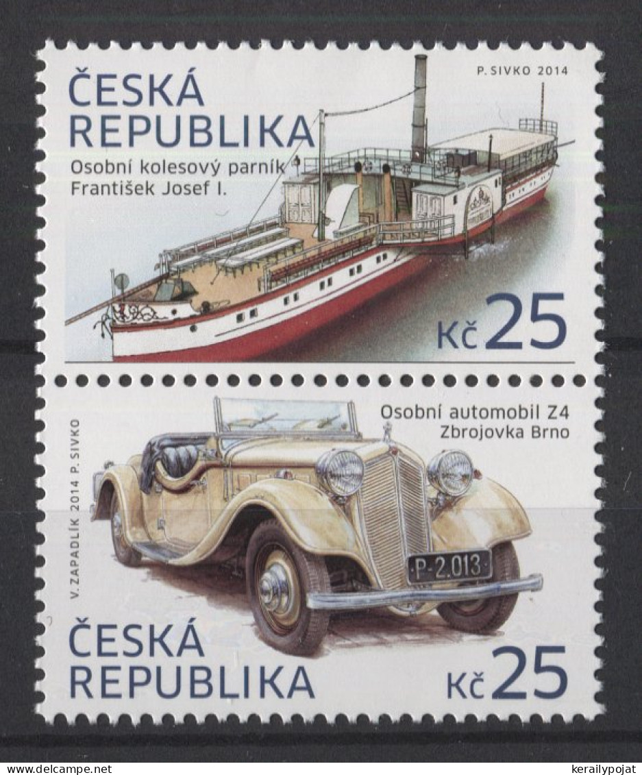 Czech Republic - 2014 Historical Means Of Transport Pair MNH__(TH-26173) - Unused Stamps