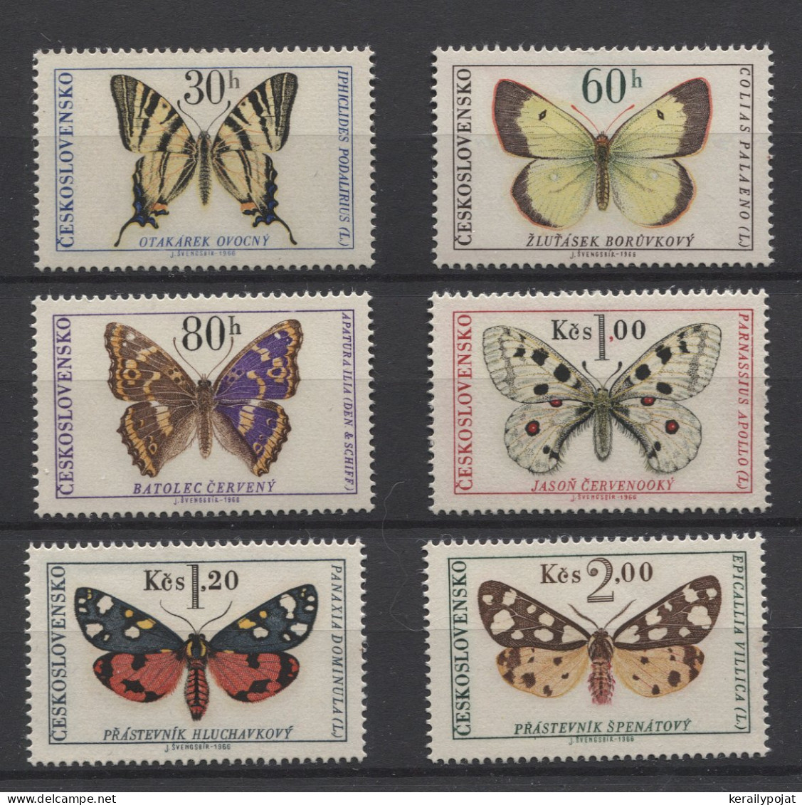 Czechoslovakia - 1966 Butterflies MNH__(TH-24938) - Nuovi