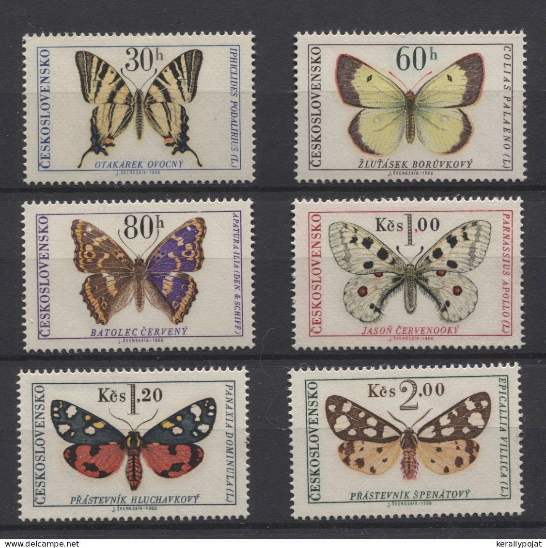 Czechoslovakia - 1966 Butterflies MNH__(TH-24938) - Ongebruikt