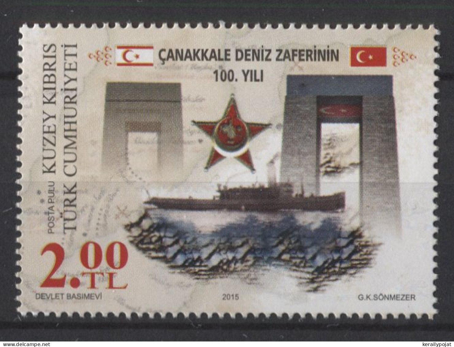 Cyprus (Turkey) - 2015 Battle Of Gallipoli MNH__(TH-26143) - Ungebraucht