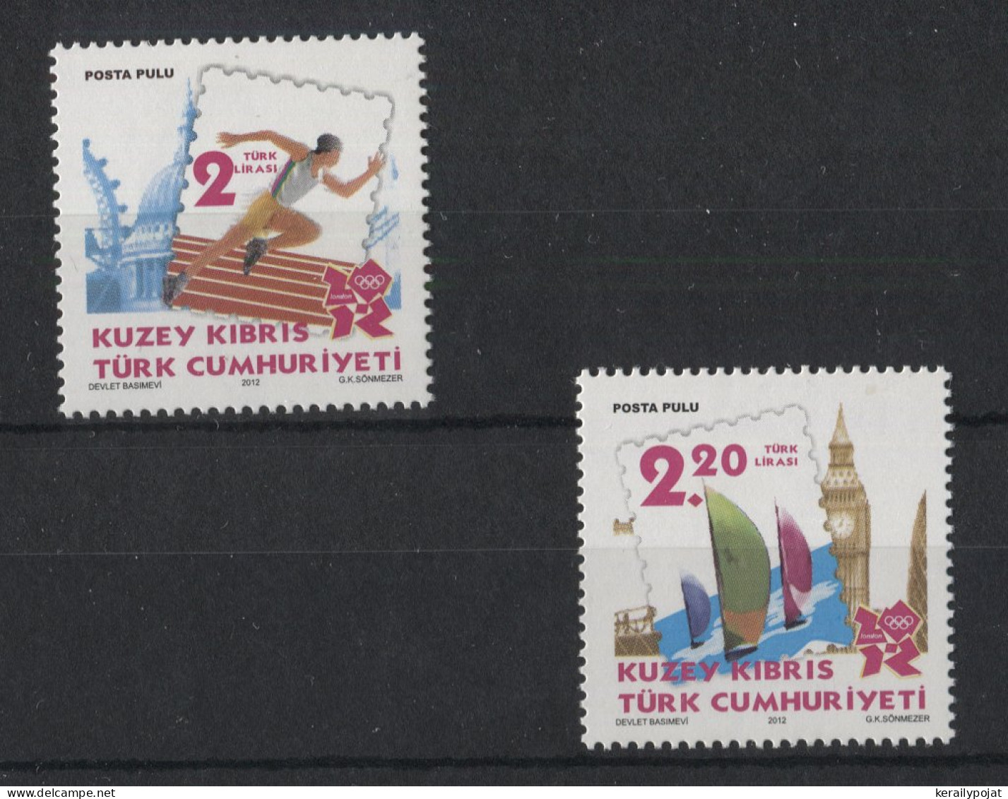 Cyprus (Turkey) - 2012 Summer Olympics London MNH__(TH-23582) - Unused Stamps