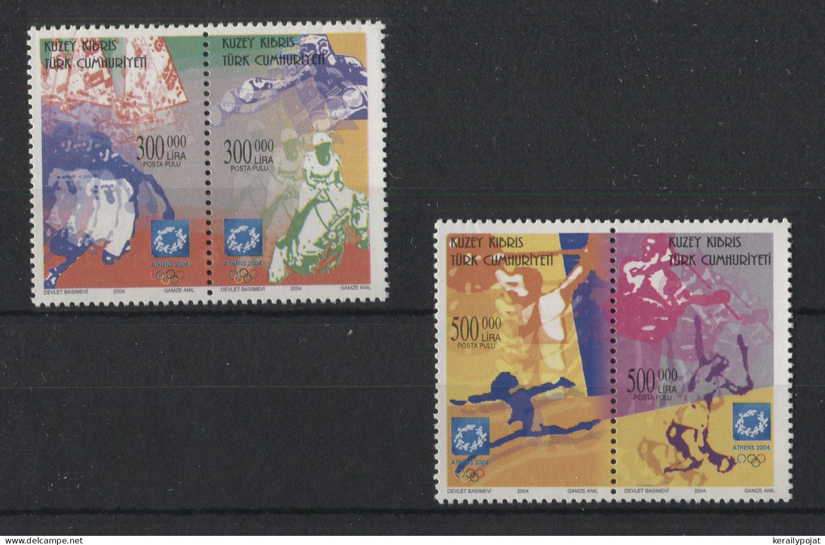 Cyprus (Turkey) - 2004 Summer Olympics Athens Pairs MNH__(TH-23581) - Unused Stamps