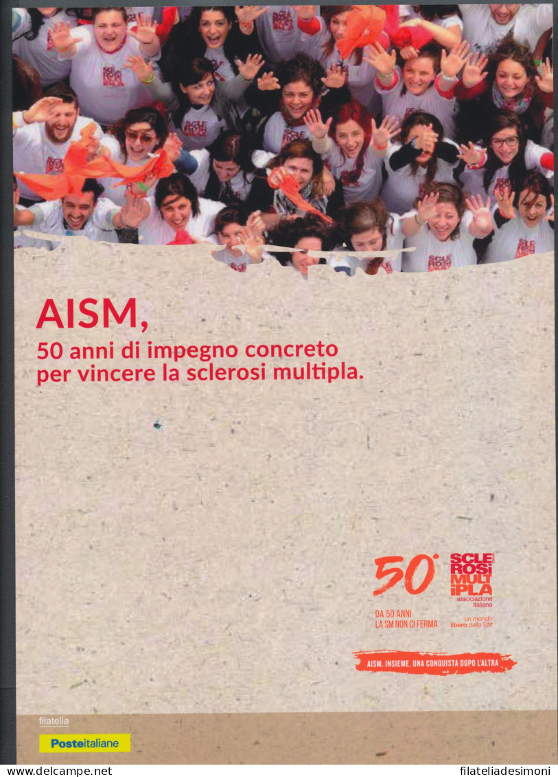 2018 Italia - Repubblica, Folder - Aism N. 613 - MNH** - Presentation Packs