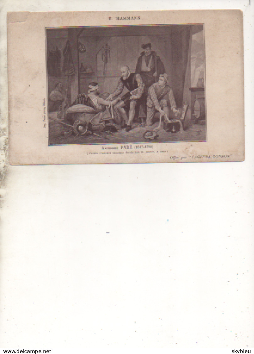 Carte 20 X 13 Cms - Ambroise Paré Soignant Un Homme Blessé - Dessin De Hammann - Gonnon - - Santé