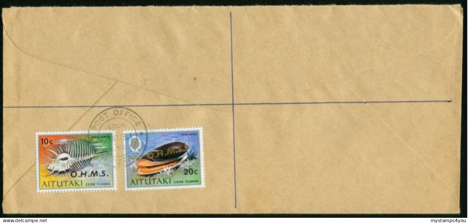 Br Aitutaki 1978 Official Registered Cover > Germany #bel-1001 - Aitutaki