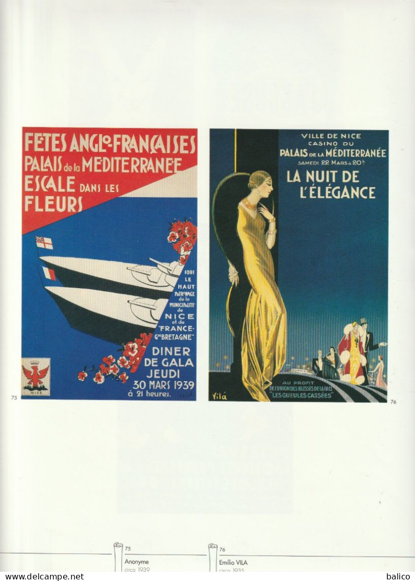 Pages Du Livre "AFFICHES D'AZUR" Alpes Maritimes  ( Recto Verso, Pages 71/72)  NICE - Afiches