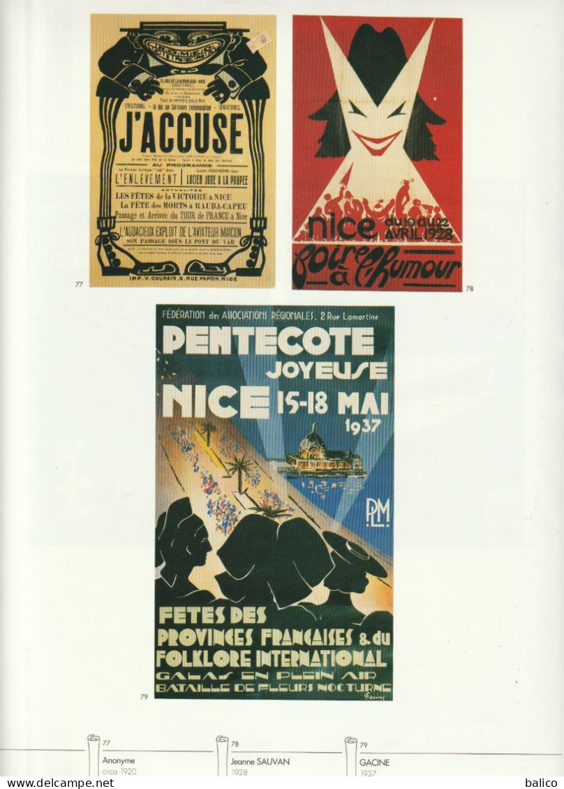 Pages Du Livre "AFFICHES D'AZUR" Alpes Maritimes  ( Recto Verso, Pages 71/72)  NICE - Afiches