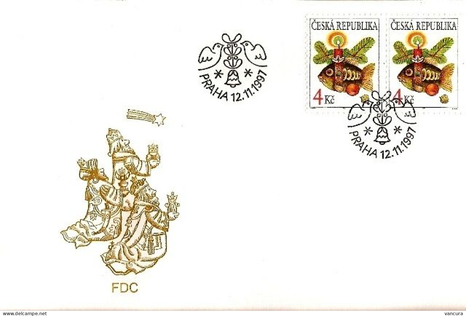 FDC 165 Czech Republic Christmas 1997 - Navidad