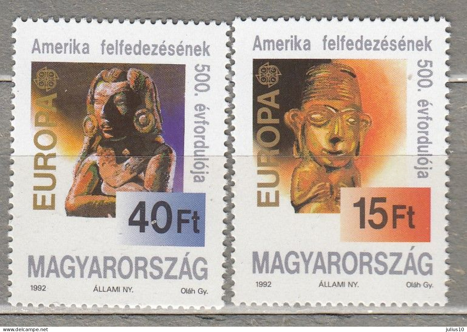 EUROPA CEPT 1992 Hungary C.Colombo 500th Discovery Of America MNH(**) Mi 4195/96 #33913 - 1992