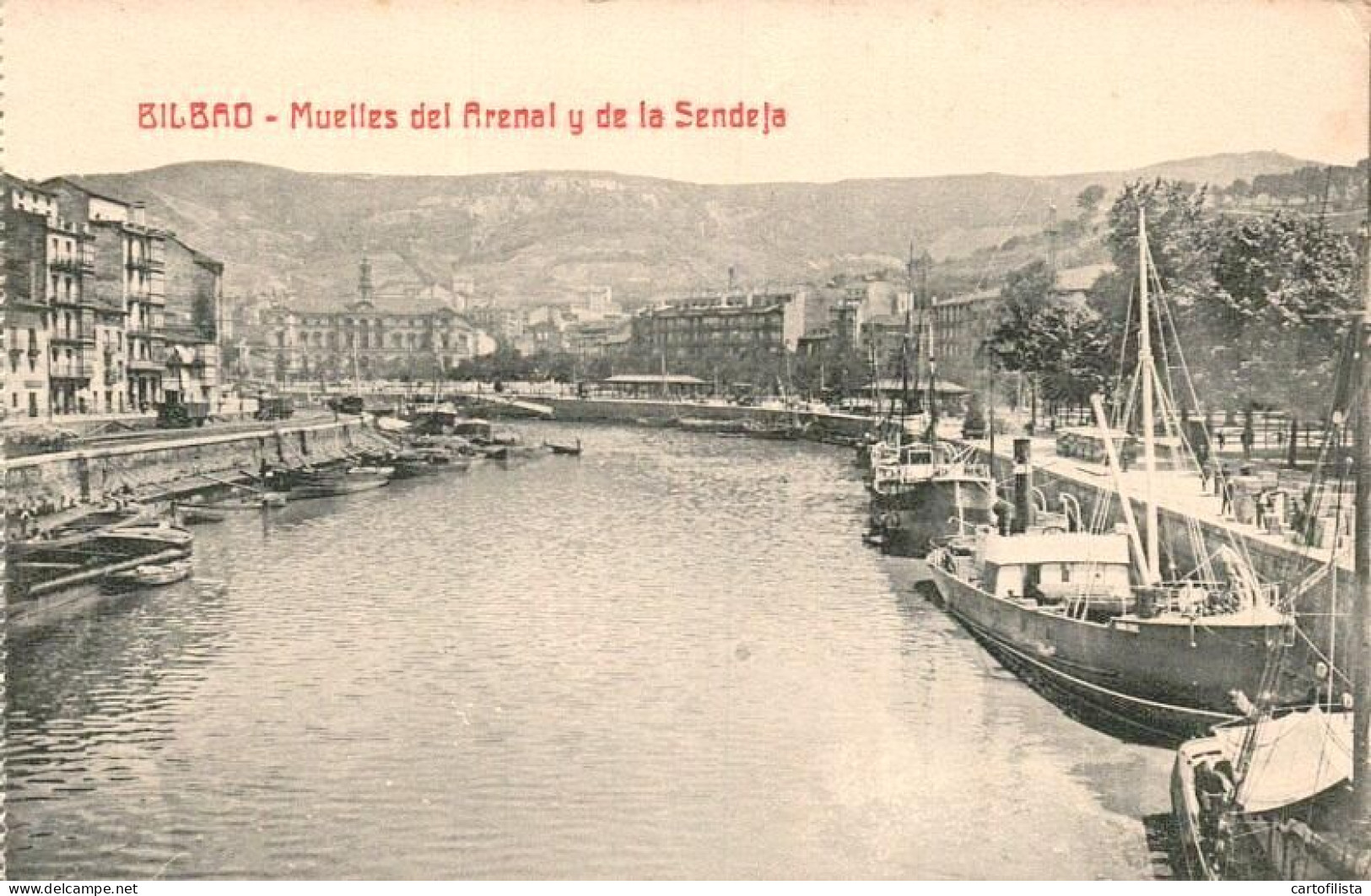 BILBAO, Vizcaya - Muelles Del Arenal Y De La Sendeja    (2 Scans) - Vizcaya (Bilbao)