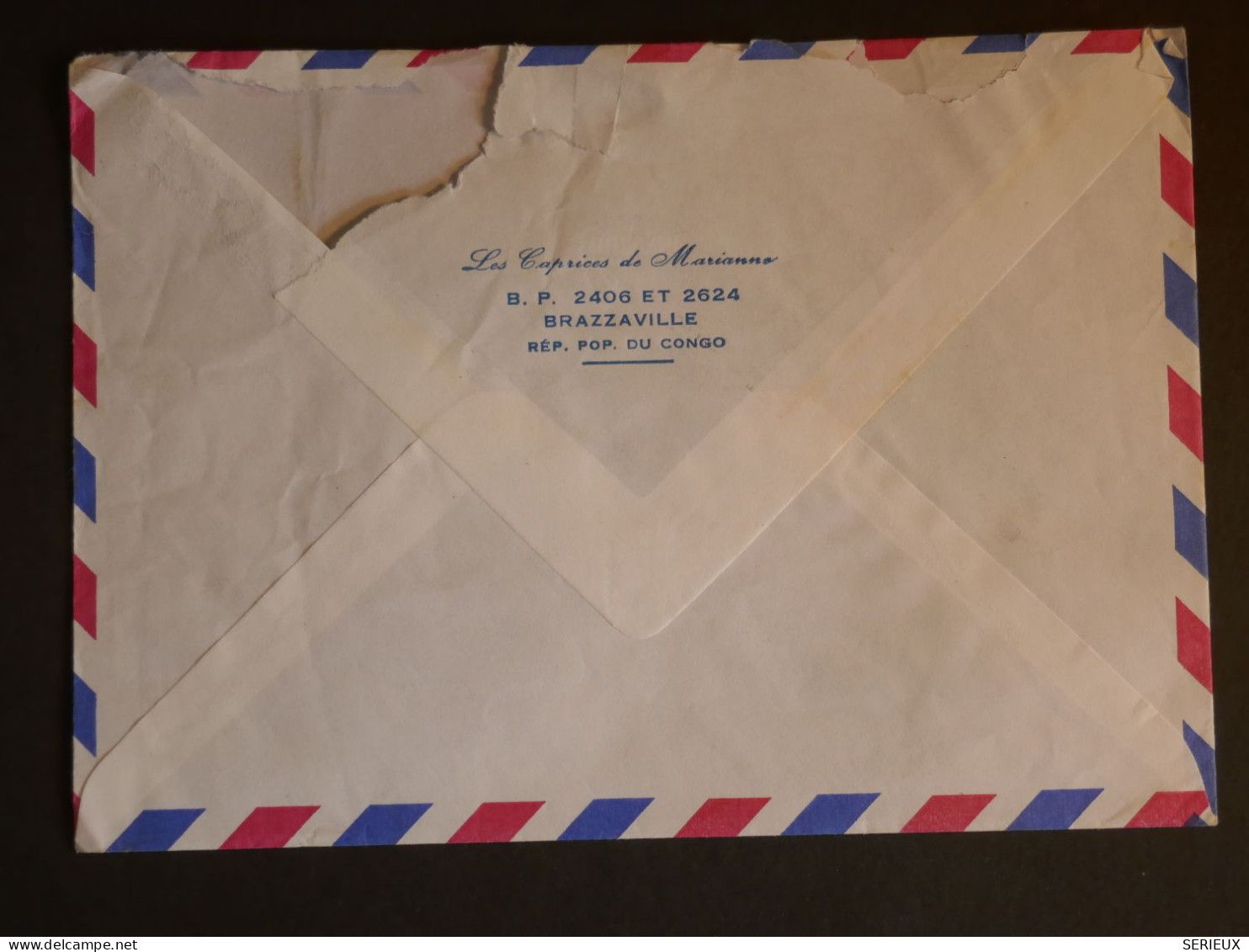 DM 14  CONGO  LETTRE 1986 BRAZZA A LIMOGES    FRANCE  ++AFF. INTERESSANT +++ - Other & Unclassified