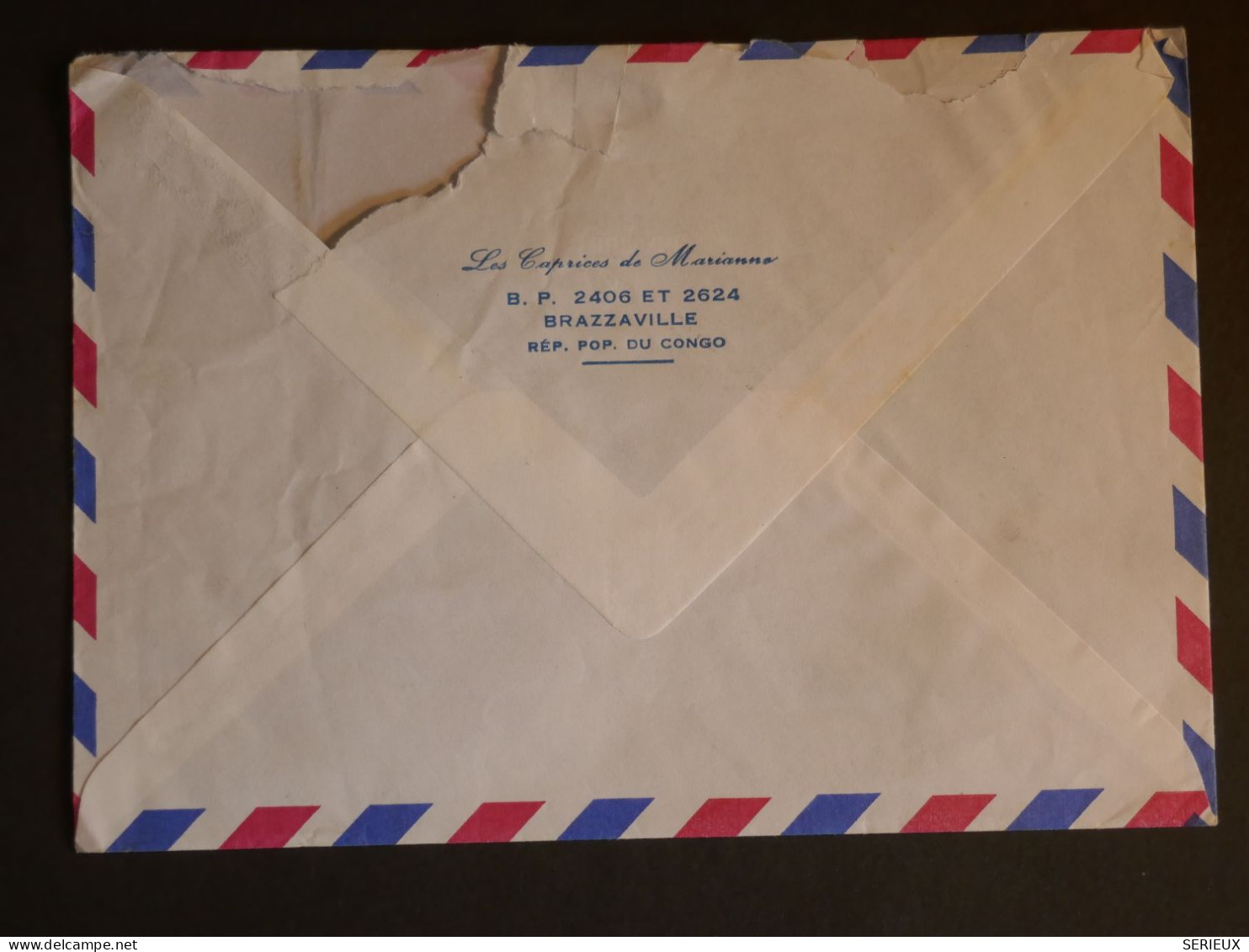 DM 14  CONGO  LETTRE 1986 BRAZZA A LIMOGES    FRANCE  ++AFF. INTERESSANT +++ - Autres & Non Classés