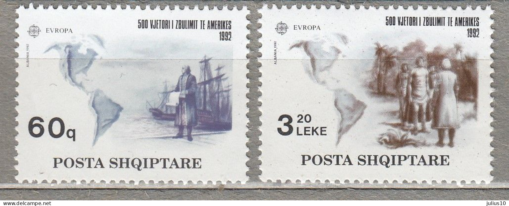 EUROPA CEPT 1992 Albania C.Colombo 500th Discovery Of America MNH(**) Mi 2510/11  #33916 - 1992