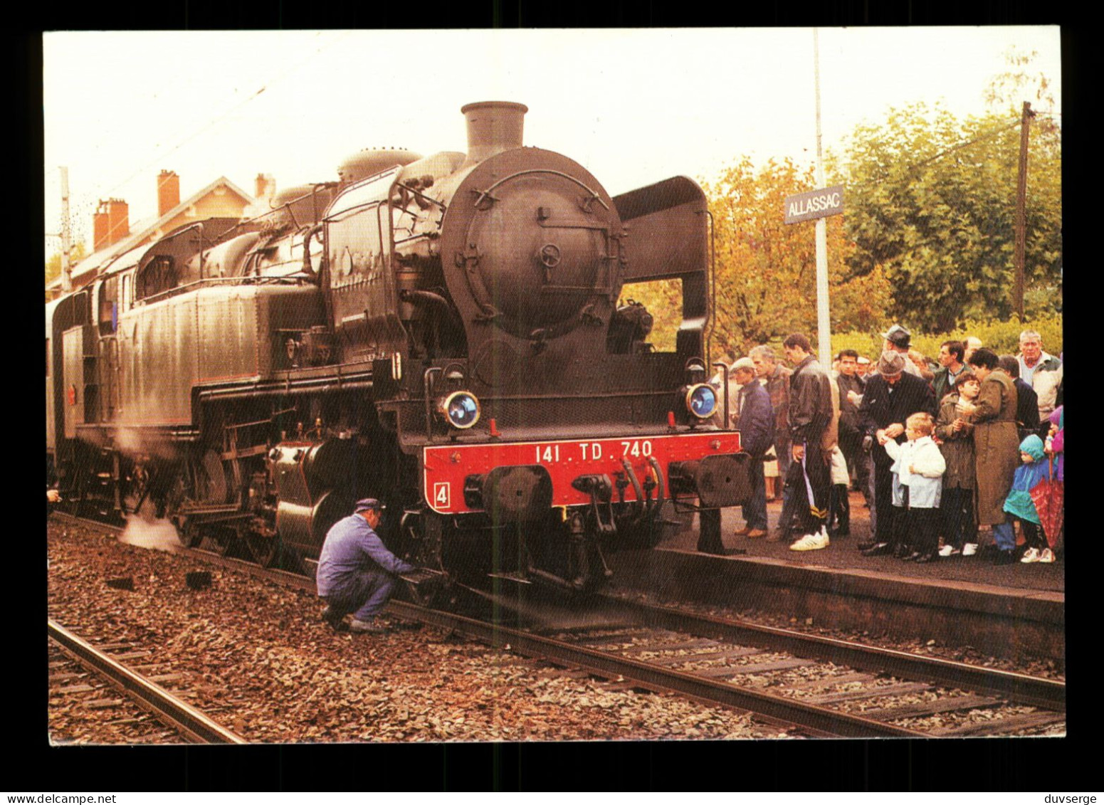 19 Correze Allassac Train à Vapeur En Gare 1993 Centenaire De La Ligne Limoges Brive Via Uzerche ( 300 Exemplaires ) - Stazioni Con Treni