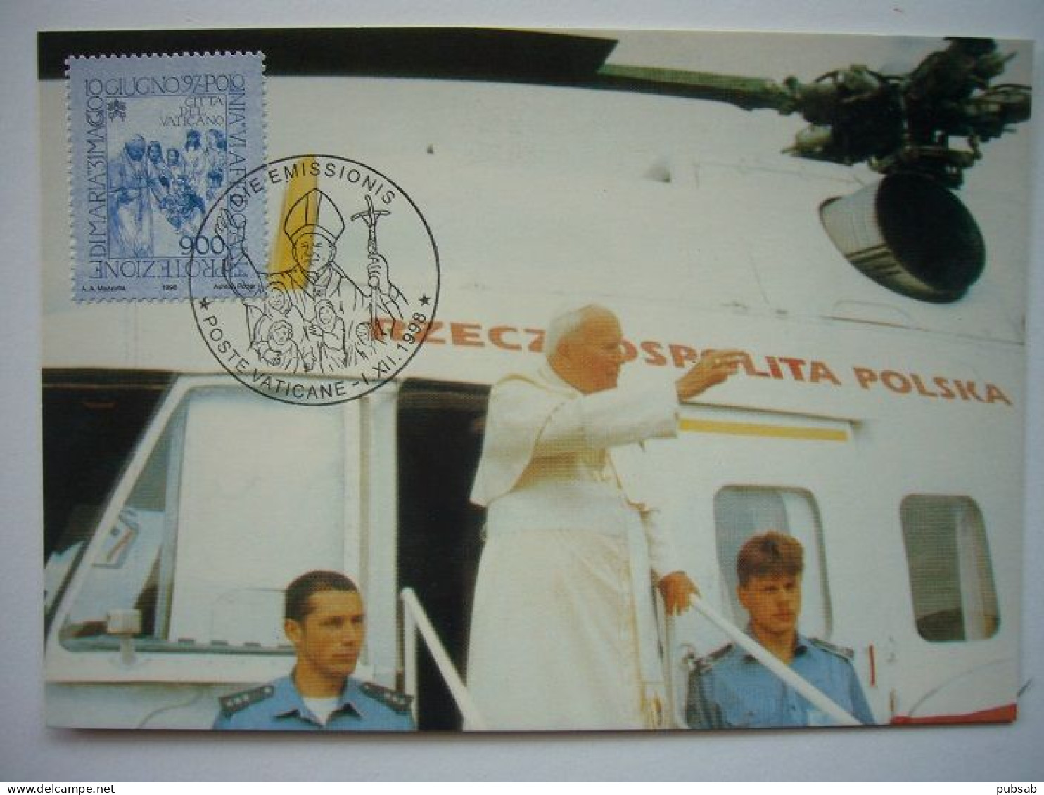 Avion / Airplane / Helicopter / Mil ML-8PS / Pope John Paul II / Seen At Warsaw Airport / Carte Maximum - Hubschrauber