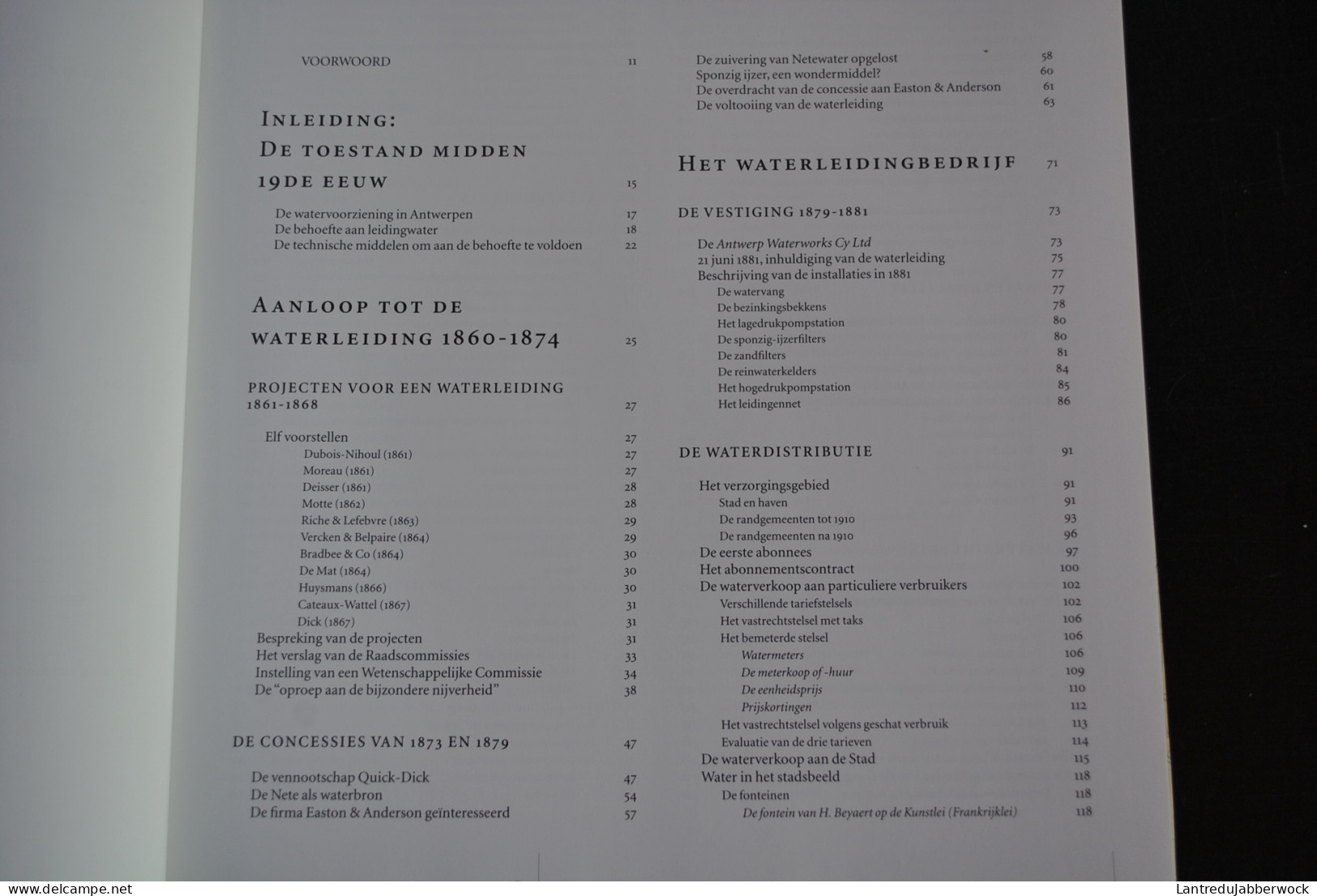 Antwerpen Op Zoek Naar Drinkwater Het Onstaan En De Ontwikkeling Van De Openbare Drinkwatervoorziening 1860 1930 Zelzam - Geschichte