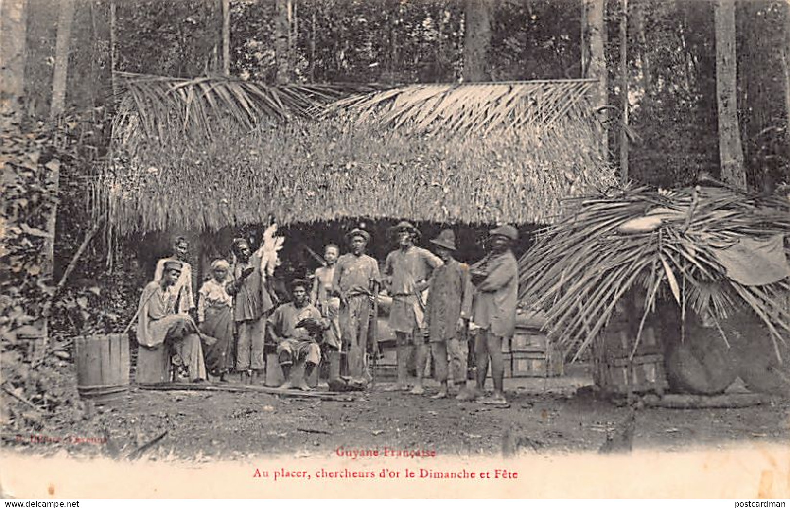 Guyane - Au Placer, Chercheurs D'or Le Dimanche Et Fête - Ed. P. Hilaire  - Autres & Non Classés