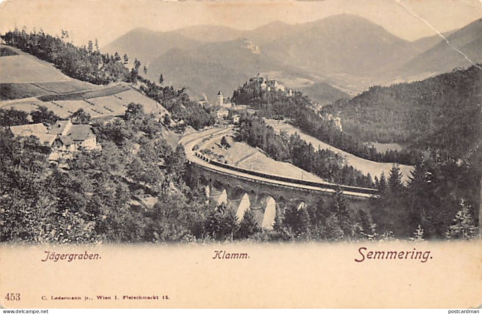 Österreich - Semmering (NÖ) Gesamtansicht - Jägergraben - Klamm - Karte Beschädigt, Siehe Scan - Semmering