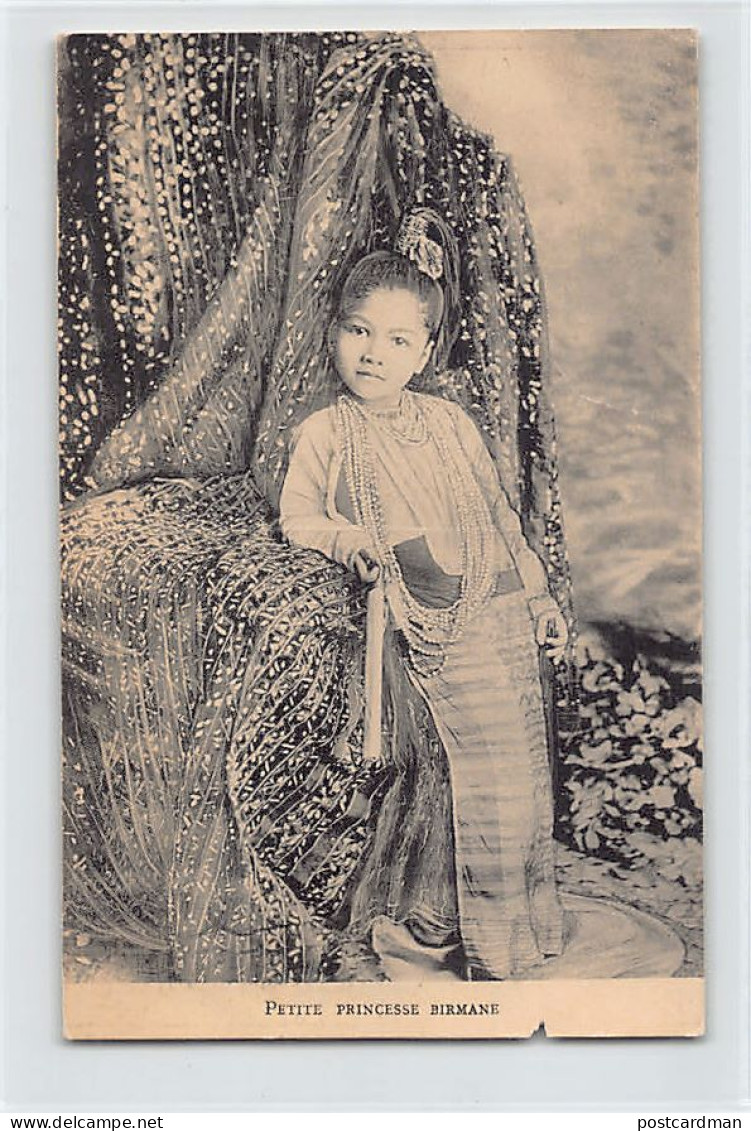 MYANMAR Burma - Young Burmese Princess - SEE SCANS FOR CONDITION - Publ. Francisc. Miss. (Vanves, France)  - Myanmar (Burma)
