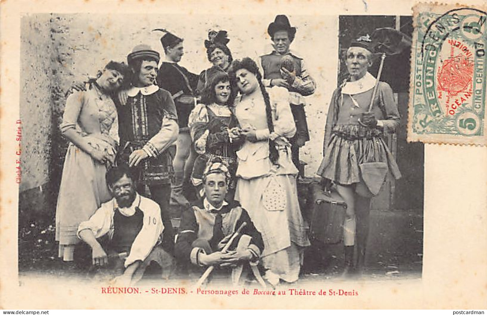 La Réunion - SAINT-DENIS - Personnages De Boccace Au Théâtre De St-Denis - Ed. Cliché E. C. - Série D . - Saint Denis