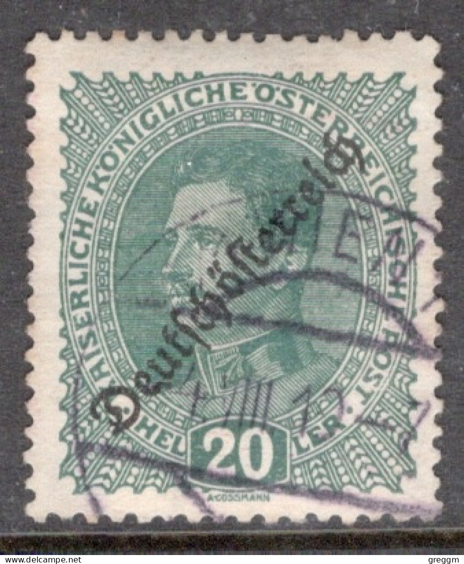 Austria 1918 Single Stamp From The Stamps Of 1916-1917 Overprinted "Deutschösterreich" Set In Fine Used - Gebraucht