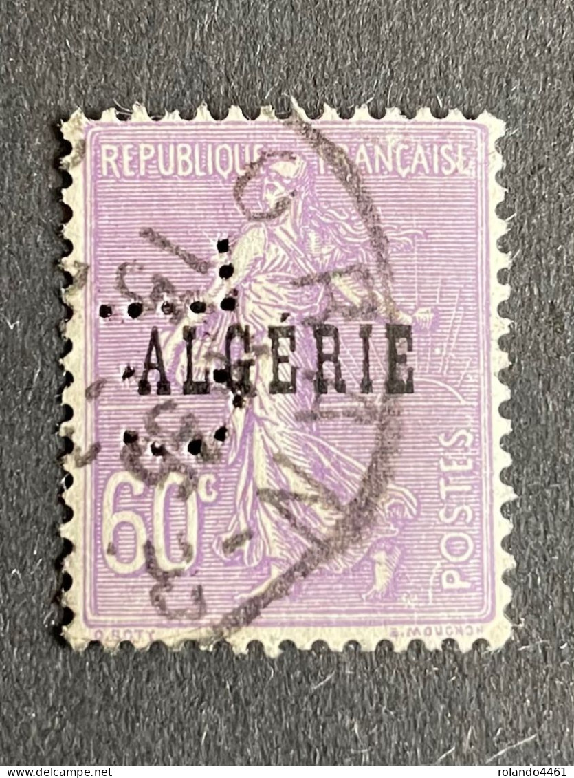 Colonie ALGERIE N° 24 CL 9 Indice 4 Perforé Perforés Perfins Perfin !! - Sonstige & Ohne Zuordnung