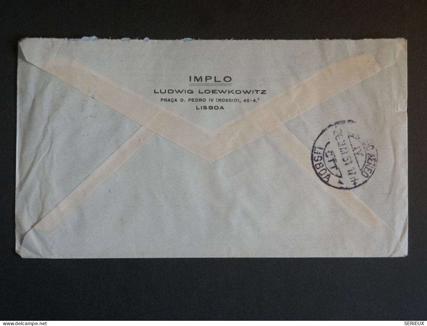 DM 14 PORTUGAL  BELLE LETTRE  1951  LISBOA A ST FELIX  FRANCE  ++AFF. INTERESSANT +++ - Marcophilie