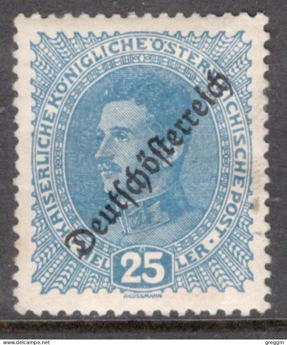 Austria 1918 Single Stamp From The Stamps Of 1916-1917 Overprinted "Deutschösterreich" Set In Mounted Mint - Gebraucht