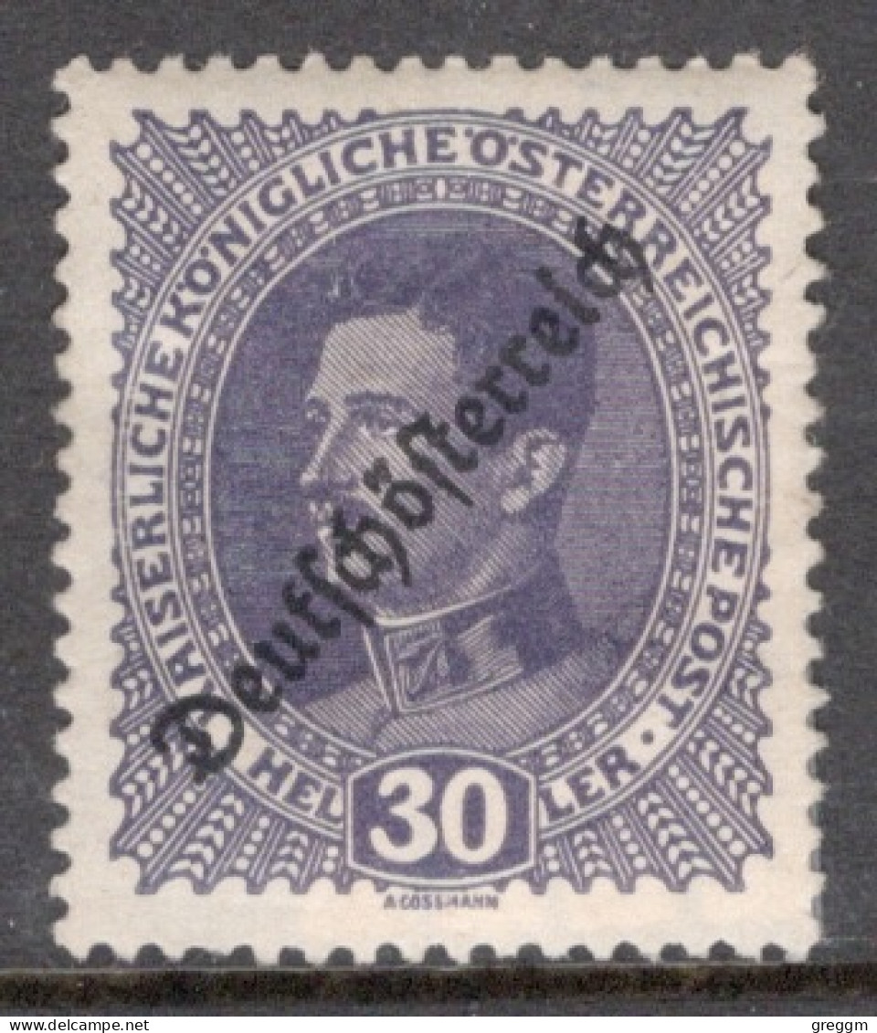 Austria 1918 Single Stamp From The Stamps Of 1916-1917 Overprinted "Deutschösterreich" Set In Mounted Mint - Gebruikt