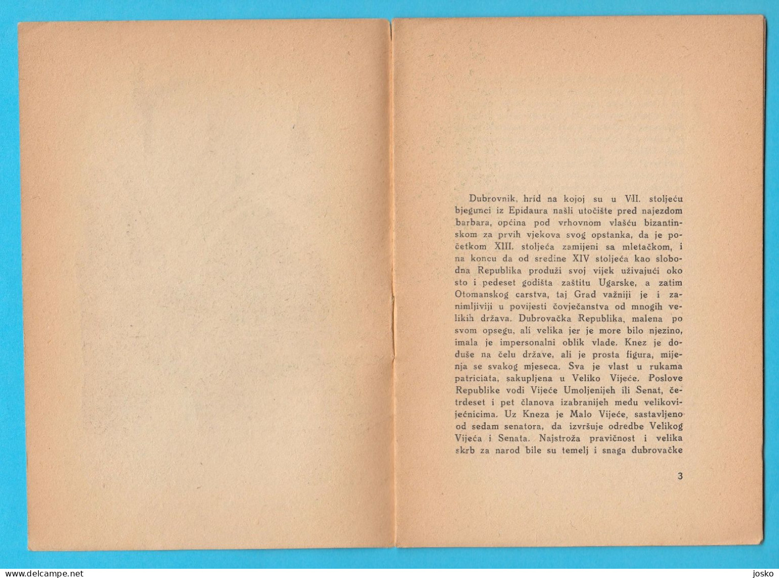 DUBROVNIK ... KULTURNO-HISTORIJSKA IZLOŽBA U KNEŽEVU DVORU 1950. * Croatia Old Book Croatie Kroatien Croazia - Lingue Slave