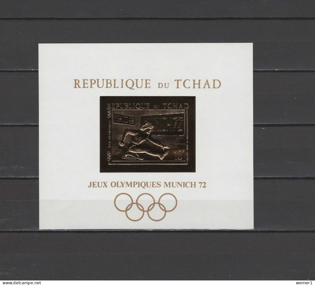 Chad - Tchad 1970 Olympic Games Munich Gold S/s Imperf. MNH - Verano 1972: Munich