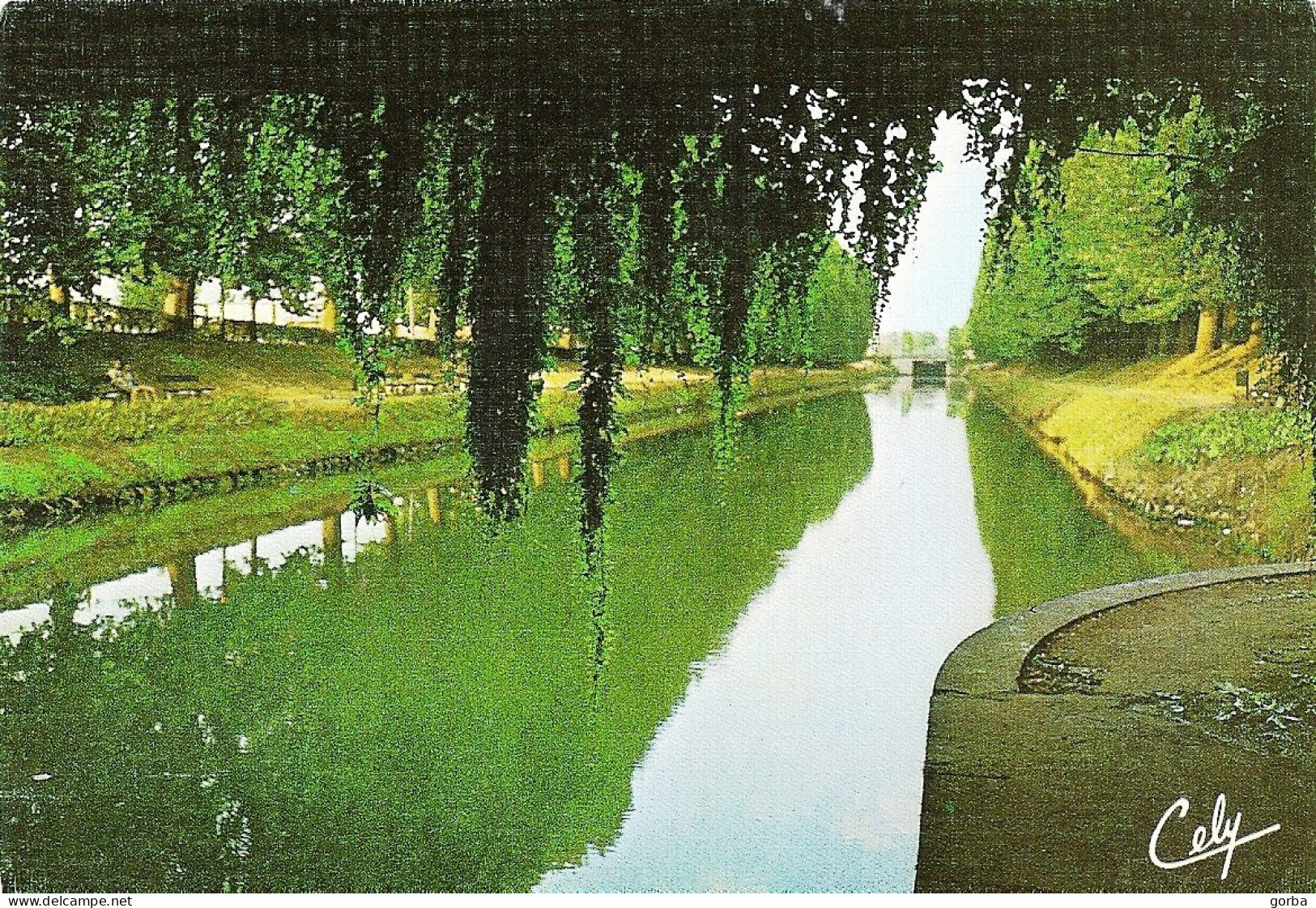 *CPM Toilée - FRANCE - LANGUEDOC-ROUSSILLON - LE CANAL DU MIDI - écluse - Languedoc-Roussillon