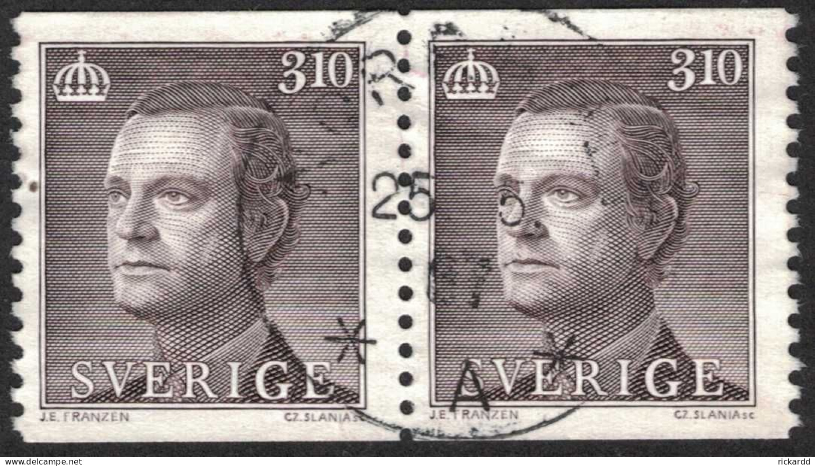 Sweden - Facit #1438 LYX / PRAKTstämplat 2-strip NORRHULT 25.5.87 - 1930- ... Coil Stamps II