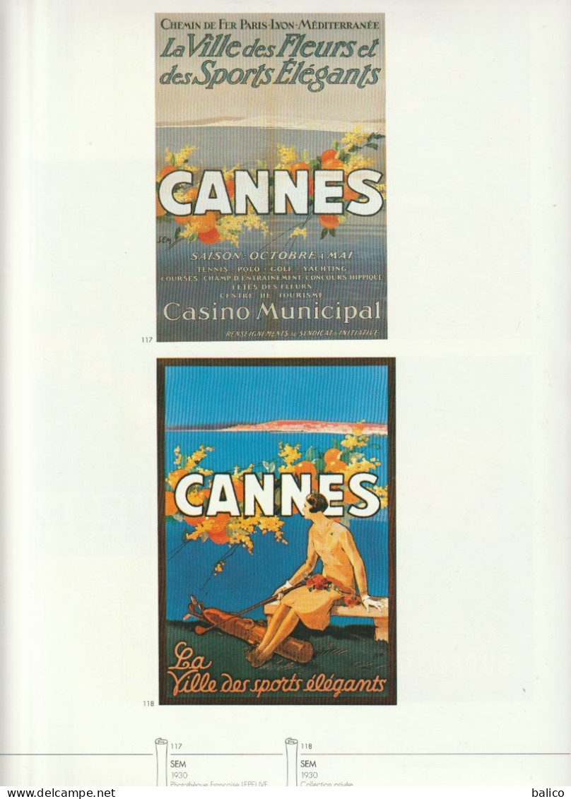 Pages Du Livre "AFFICHES D'AZUR" Alpes Maritimes  ( Recto Verso, Pages 101/102 )  Cannes - Afiches