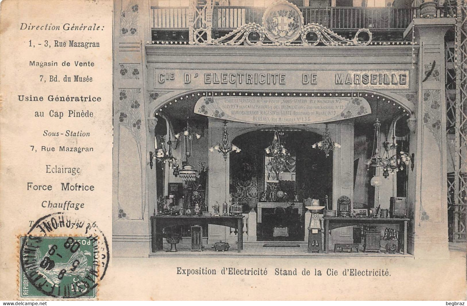 MARSEILLE    STAND DE LA COMPAGNIE D ELECTRICITE - Exposición Internacional De Electricidad 1908 Y Otras