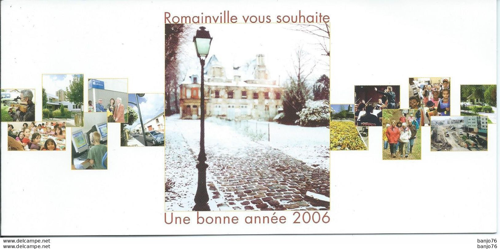 Romainville (93) - Carte De Vœux De La Mairie 2006 - Maire Corinne Valls - Romainville