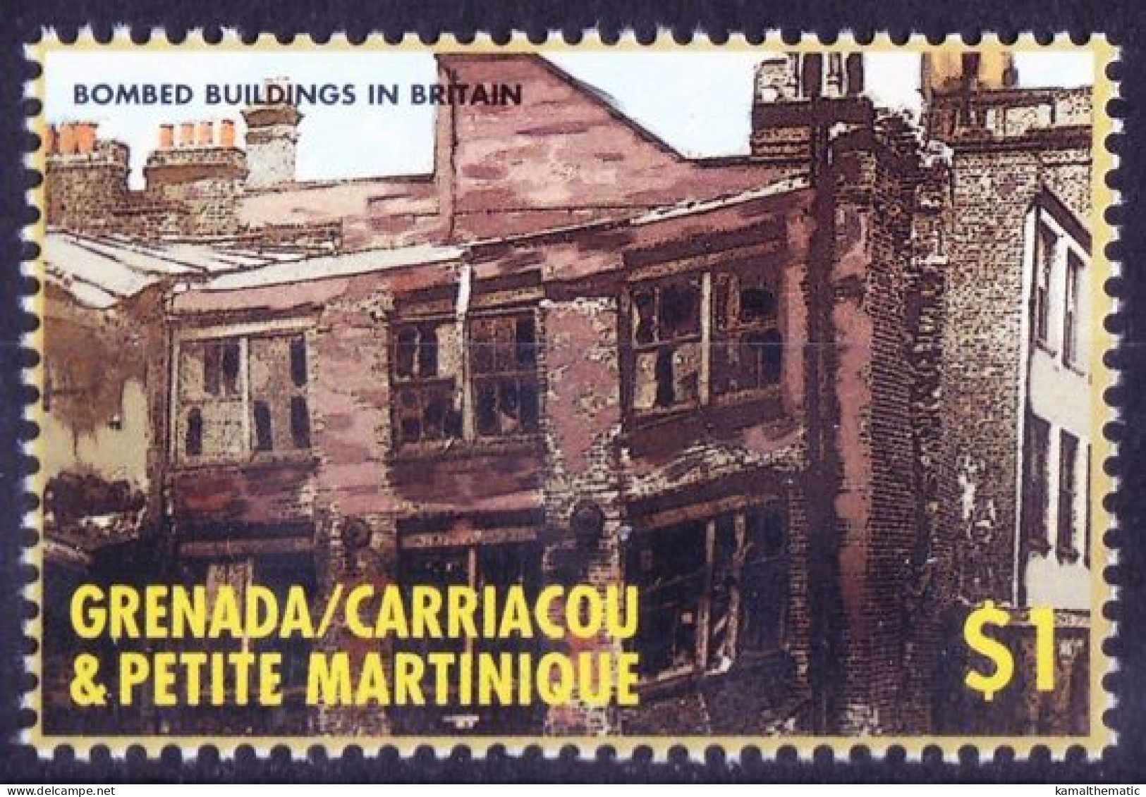 Grenada Ca & P Martinique 2000 MNH, Battle Of Britain, Bombed Buildings In Britain - Altri & Non Classificati
