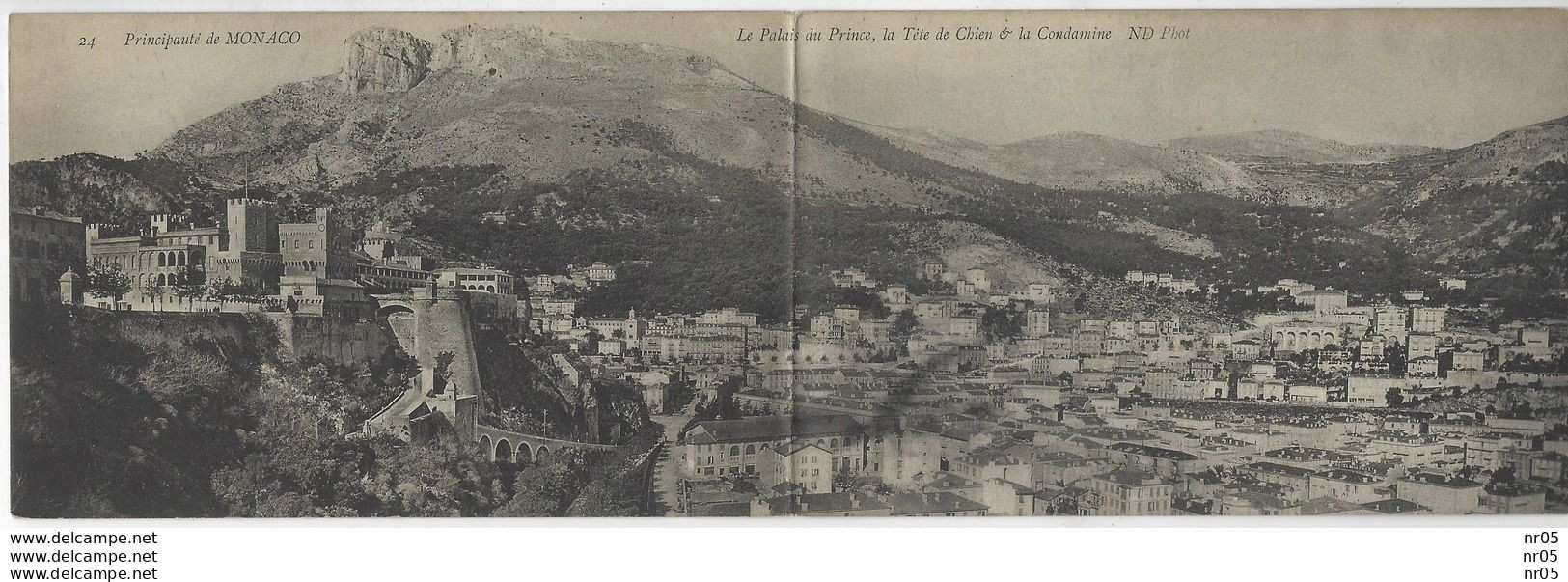 CARTE DOUBLE Principaute De MONACO - Le Palais Du Prince, La Tete De Chien Et La Condamine - Multi-vues, Vues Panoramiques