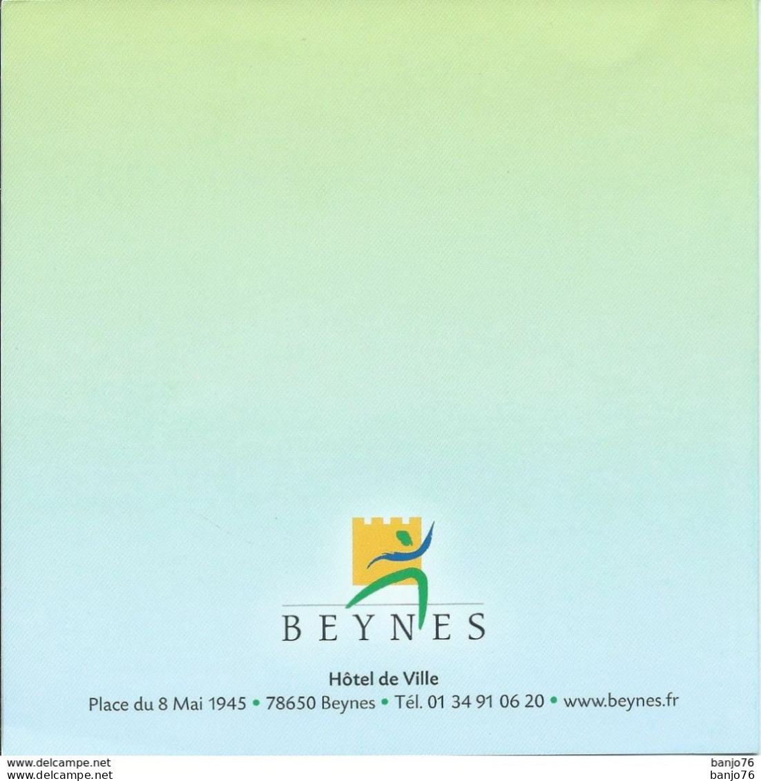 Beynes (78) - Carte De Voeux De La Mairie 2011 - Beynes