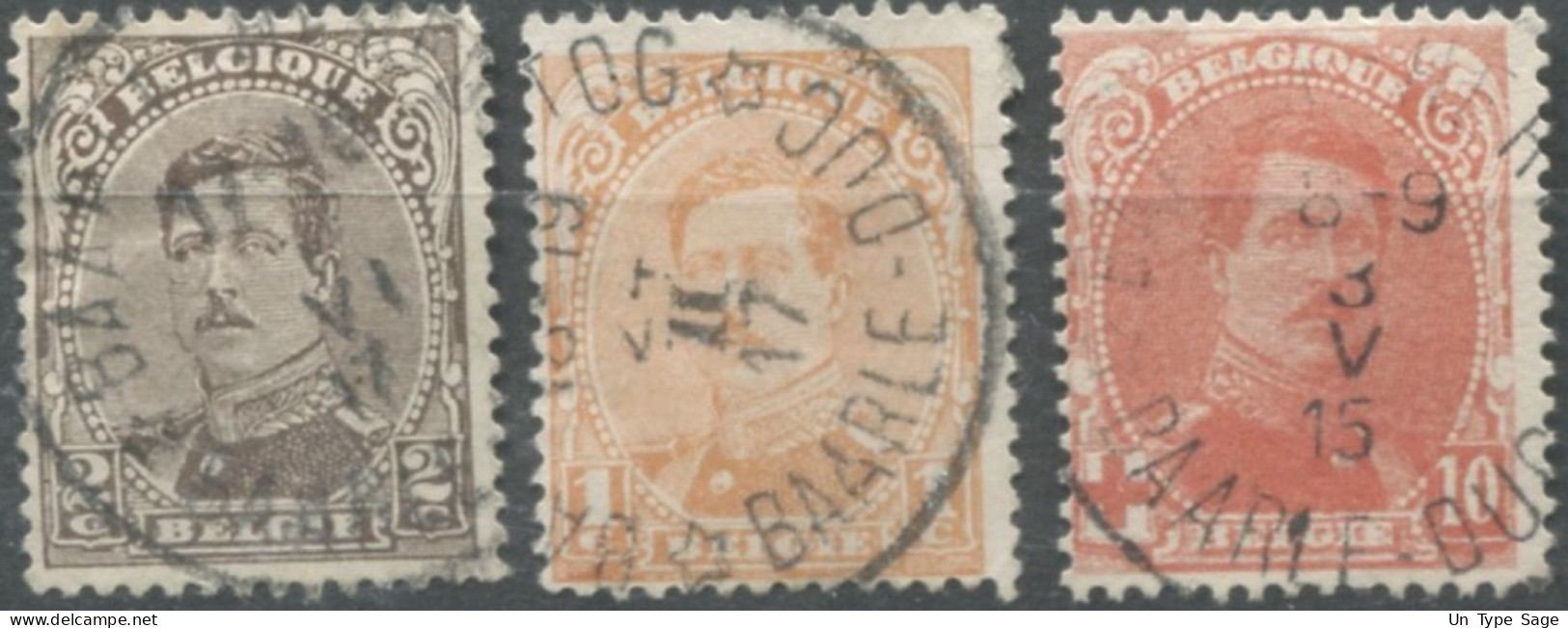 Belgique, Cachet Relais BAARLE-HERTOG (BAR-LE-DUC) Sur 3 Timbres - (F859) - 1914-1915 Croce Rossa