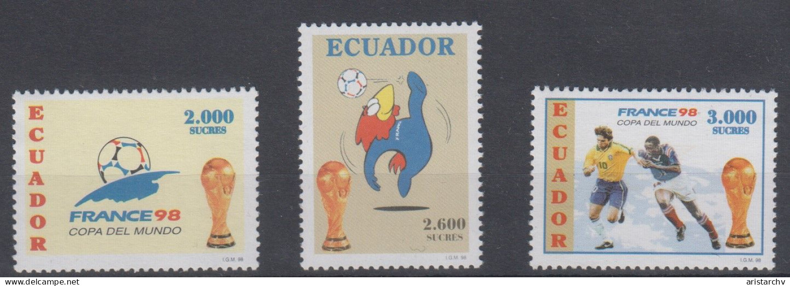 ECUADOR 1998 FOOTBALL WORLD CUP - 1998 – France